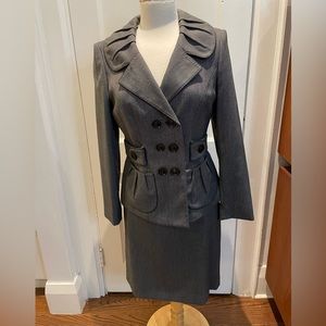 Anne Klein Grey Blazer and Skirt